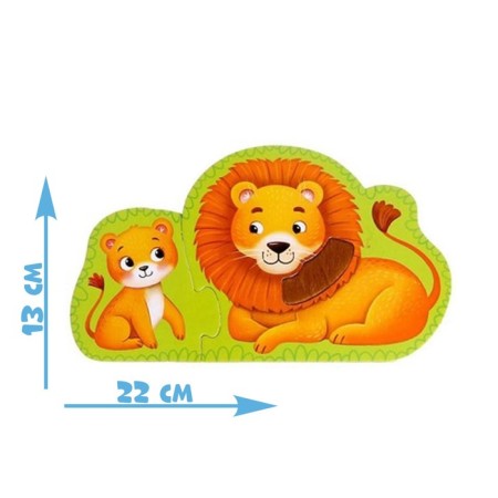 Maxi puzzles with tactile inserts "Favorite Zoo"-1