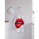 Apron kitchen with a photo print “Lips of seduction”, adjustable, size OS