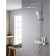Shower system Rush Palm PL5535-60, tropical shower, manual watering, shelf, chrome