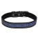 Leather collar with synthetic winterizer, with braid, 49-58 x 3 cm, mix