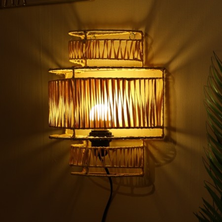 Lamp wall -mounted from the rattan "Crown" 1x120W, E27, 25x15x30 cm-4