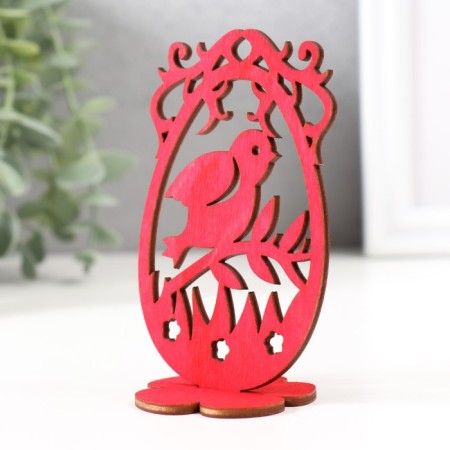 Easter decor "chick" 6.5x4.7x10.3 cm (set 2 parts) red-2