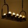 Sommelier chandelier 10he27 40w Black 83x30x40-140cm