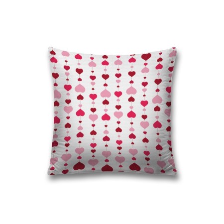 Decorative pillowcase "Girland from hearts", on a zipper, size 45x45 cm