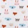 Flanel Forest Friends, size 75x120 cm, 170 g/m, cotton 100%