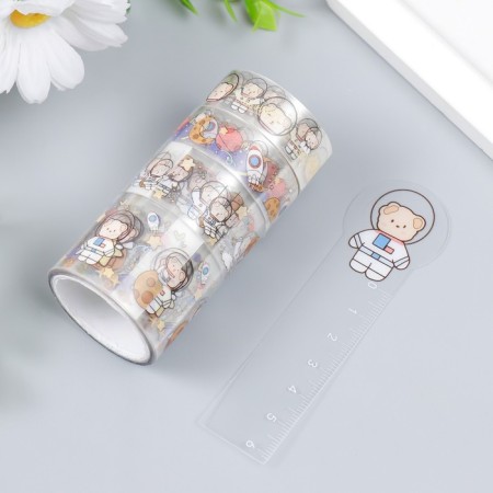 Adhesive tape plastic "Cosmo-Zevry" nr 4pc+laying width. 1.5/2/3 cm dl. 2 m mix 4x4x10 cm-3