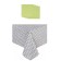 Set kitchen Stellar Grey: tablecloth 140x150 cm, serving napkin 40x40 cm. - 4 pcs, color of sulfur