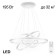 Suspended Citilux “duet” CL719680, 80x80x120 cm, 4x48.75W, LED, white color