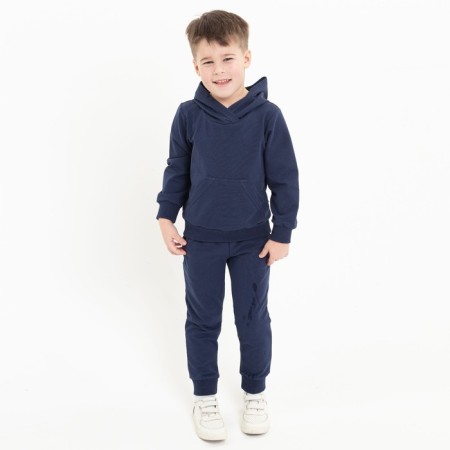 Costume for a boy (sweatshirt/pants), dark blue color, height 98