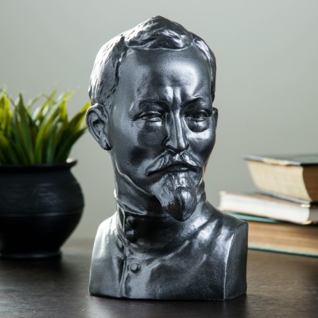 Bust Dzerzhinsky large metallic 12x24x12cm
