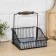Shelf for the kitchen, for railing, 21 × 11 × 20 cm, black color