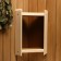 Lampshade wooden corner, dark glass