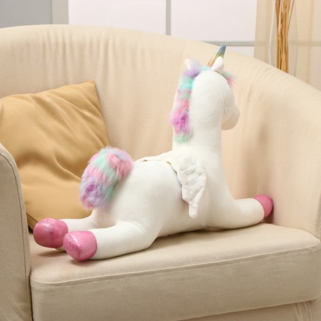 Soft toy "Unicorn", 60 cm, white color-5