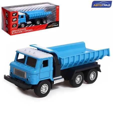Metal truck "dump truck", inertial, blue color