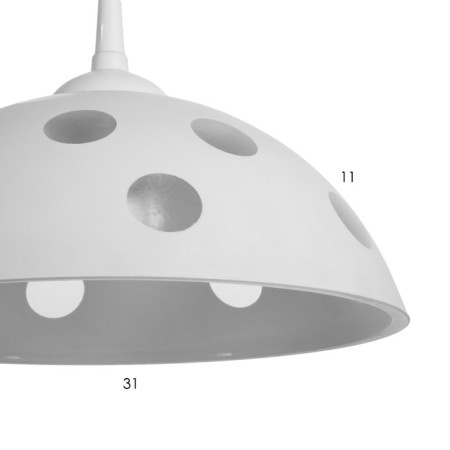 Lamp Bayerlux cap "Verji" 1 lamp E27 40W White D.300-4