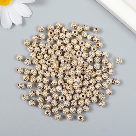 Beads for creativity plastic "Golden Web" set of 20 g 0.6x0.6x0.6 cm-2