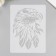Plastic stencil "Eagle" 21x29.7 cm