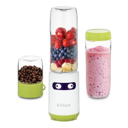 SHAKE & TAKE KITFORT KT-3033-2, portable, 150 W, 0.3/0.5 l, white-site