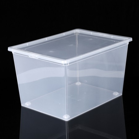 Storage box with a lid, 50 l, 53 × 38 × 30 cm, the color is transparent