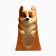 Folding box with the Corgi window, 9 x 15.5 x 6 cm