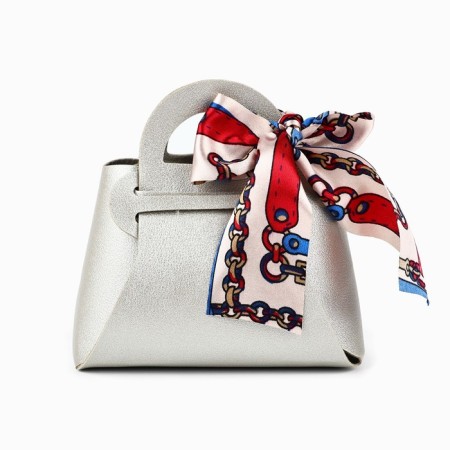 Gift handbag "silver", 12 x 13 x 5.5 cm