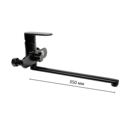 Bath mixer Aflorn "Nancy", "Black Bronze", Plosk. Pour 350mm, watering can 3 dir.d100mm