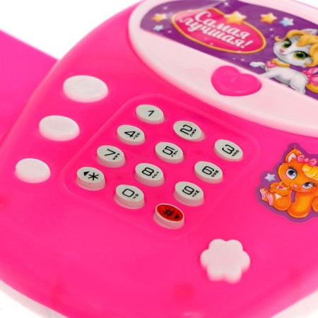 Musical phone number "Little lady", Russian voice acting, pink color-3
