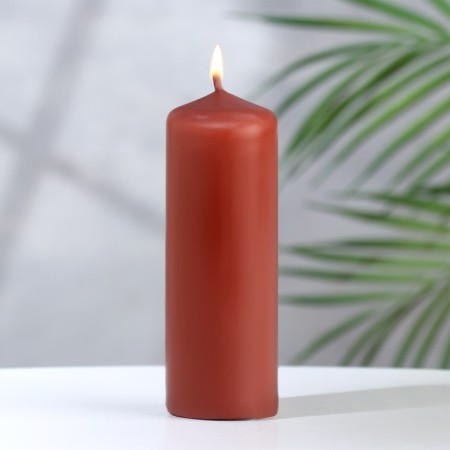 Candle - cylinder, 4 × 12 cm, 15 hours, chestnut-1