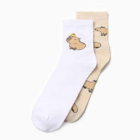 A set of female socks KAFTAN "Capybara" p. 36-40 (23-25 ​​cm), 2 pairs-1