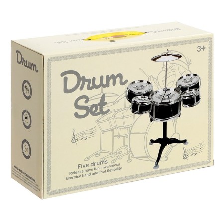 Drum installation "hard-rock", 5 drums, 1 plate, pink color-1