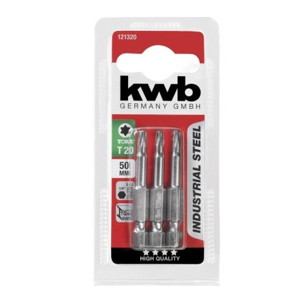 Bit KWB Industry, Torx20, steel TQ60, 50 mm, 3 pcs-1