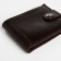 Male purse on a magnet, department for bills, for maps, for coins, brown color