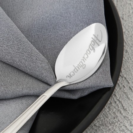 Spoon with engraving on the postcard "Novosibirsk", 3 x 14 cm-2