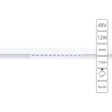 Магнитный трековый светильник Arte Lamp Linea A4674PL-1WH, LED, 12 Вт, 2.2х22.2х4.3 см, 1100 Лм, белый