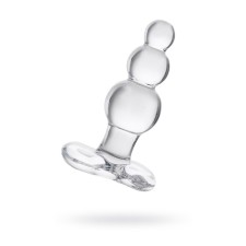 Анальная пробка Sexus Glass, стекло, прозрачная, 10,5 см, d=3,5 см