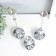 Summary Metal "drop" set 3 pcs silver 8.5x8.5x15; 8.5x8.5x32 cm