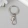 Metal keychain "Carabiner with a ring" silver 2.8x6 cm