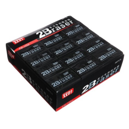 Rectangular eraser eraser 2v, black-5