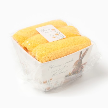 Set of towels Ethel "Rabbit with Flowers" 35x50 cm - 3 pcs, 100% HL, MARRU 340 g/m2-6