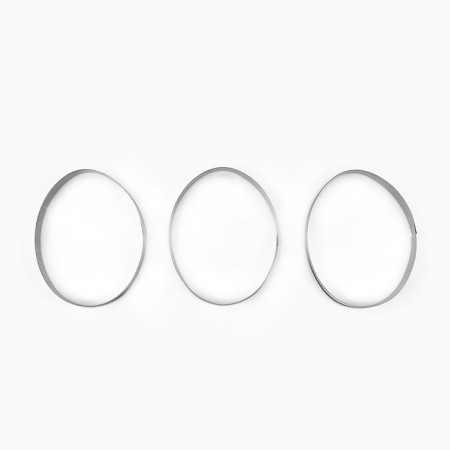 A set of cookies Konfinetta "Egg": 3 pcs, size 5.7 x 4.5 x 1.3 cm, stainless steel