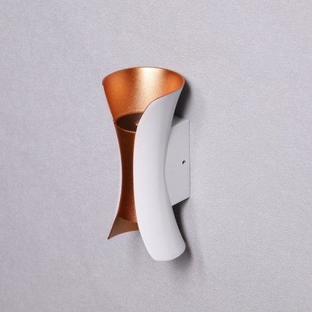 Facade lamp "Elegant", FSD-090, 6 W, 3000K, IP65, 220 V, metal, white and golden-7