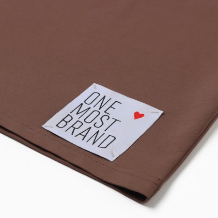 T -shirt female plain Minaku: One Most Brand Brown color, size 52-7