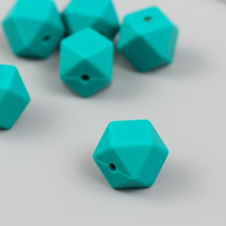 Busina silicone "polyhedron" dark green d = 1.4 cm
