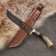 Knife Pchak Sharkhon - Big, Saigak, Garda tin engraving. ShH-15 (17-19 cm)
