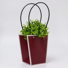 Bag for flowers Wine moisture-resistant, 17x17-11.5x11.5-20 cm 5