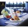 Porcelain dessert plate with a thickened edge Wilmax Olivia Pro, D = 20 cm, white color