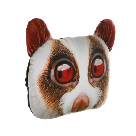 Pillow on the headrest Matech Animals Line, Loris, 30 x 25 x 10 cm, white, sand-1