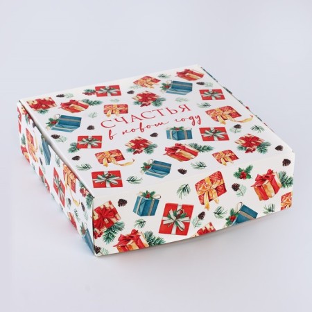 Folding box "Happiness in the New Year", 16.5 × 16.5 × 5 cm-2