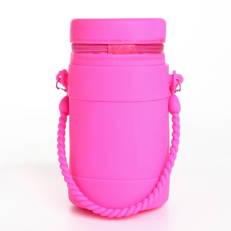 Bag's bag with lightning, stickers mix, raspberry color-1