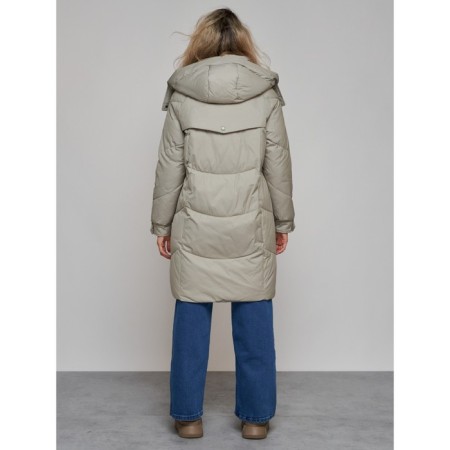 Coat insulated winter female, size 50, color light green-3